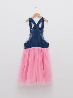 Kare Yaka Nak?? Detayl? Ask?l? K?z ?ocuk Elbise - Waikiki фото 2