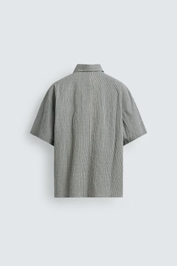 CAMISA REGULAR FIT ESTRUCTURA CUADROS / Blanco / Negro - Zara фото 9