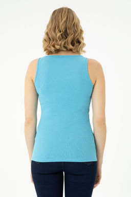 Женская базовая футболка бирюзового цвета - U.s. polo assn фото 12