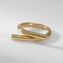 Кольцо металл Тренд загиб, цвет золото, размер 18