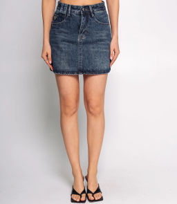 Джинсовая юбка #КТ9553, синий