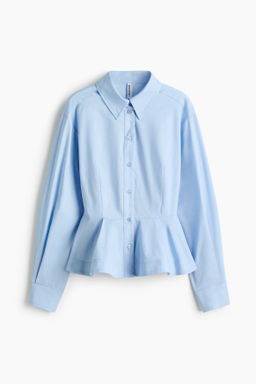 Poplin peplum shirt