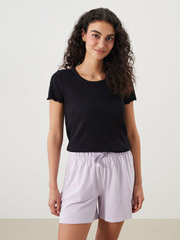Bisiklet Yaka F?rf?rl? Kad?n Pijama ?st?