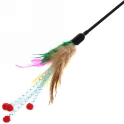 Цена за 6 шт. Игрушка для кошки на палочке "Пушистик" 60см