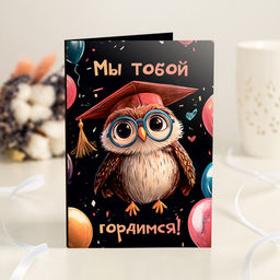 Открытка 4 шоколадки Мы тобой гордимся (сова) - 8 чудо фото 2