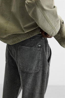 CORDUROY CARROT FIT TROUSERS - Zara фото 31