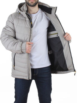 D6373 GRAY Куртка мужская зимняя (200 гр. холлофайбер)