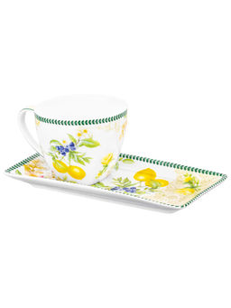 Чашка 250 мл с блюдцем для десерта 20*10*2 см Лимоны, NEW BONE CHINA - Elan gallery фото 31