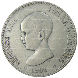 5 песет 1891 года Испания