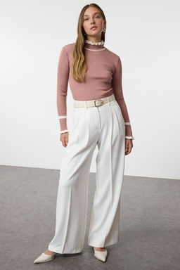 Tas Renk Bloklu Triko Kazak TWOAW22KZ1250 - Trendyolmilla фото 16