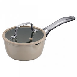 Ковш с антипригарным покрытием "Linea TAUP" 1,3л, д16см, h17,5см, алюминий, стеклянная крышка, "Regent" (Китай) Подходит для всех видов плит, включая индукционную.