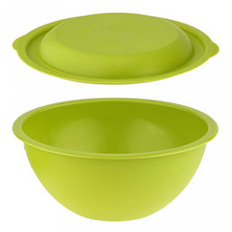 Миска пластмассовая 3л, д25см, h12,6см, с крышкой, оливковый (Россия) - Домашняя мода фото 5