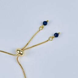 Браслет регулируемый из Лазурита, Иолита и Содалита - Радуга самоцветов фото 3