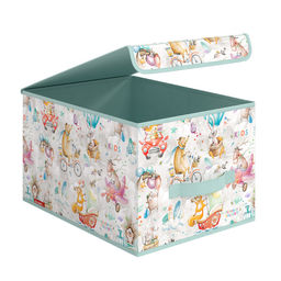 Короб стеллажный с крышкой, большой, 30*40*25 см, жёлт., ЛЮБИМЧИКИ, шт - Valiant фото 9