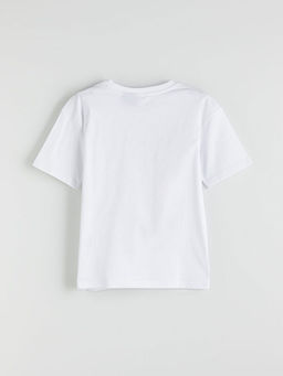 Bisiklet Yaka Minecraft Bask?l? Erkek ?ocuk Ti??rt