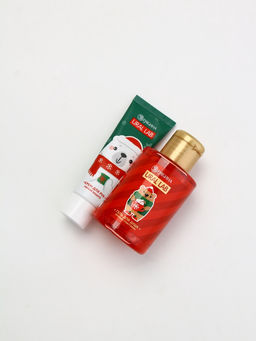 Подарочный набор новогодний Дед Мороз, гель для душа, кружка, мочалка и крем для рук, URAL LAB