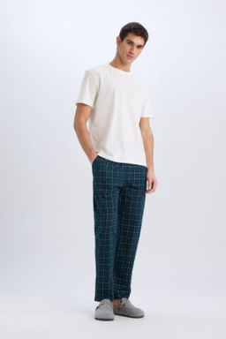 Regular Fit Kareli Cepli Alt