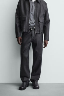 WAXED STRAIGHT-LEG JEANS - Zara фото 2