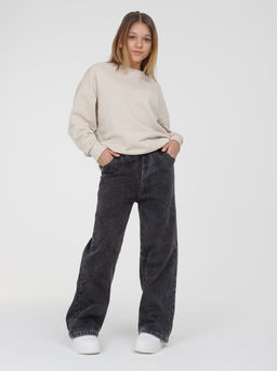 Джинсы-трубы утеплённые для девочек - Синий мир фото 10