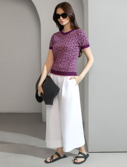 Джемпер жаккардовой вязки с кашемиром