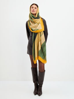 Большой, мягкий, тонкий и очень нежный двусторонний палантин с рисунком - Tantino фото 7