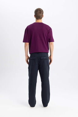 Мешковатые прямые брюки из габардина прямого кроя - Defacto фото 6