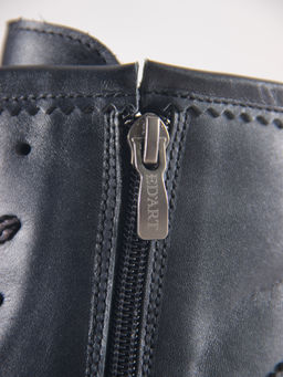 Ботинки 319.PODYUM141bl.Вакса черная/шерсть