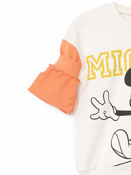 Bisiklet Yaka Uzun Kollu Mickey Mouse Bask?l? Erkek Bebek Sweatshirt - Waikiki фото 2