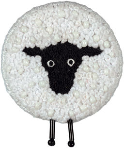 Klart набор для вышивания 10-030 Брошь. Овечка 5 х 4.5 см