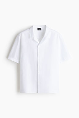 Camisa resort en mezcla de lino Relaxed Fit - H&m фото 3