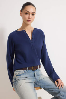 Lacivert Orme Bluz TWOAW26BZ00252