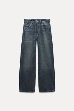 RELAXED MID-WAIST RHINESTONE JEANS - Zara фото 6