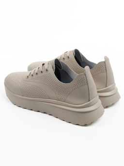 03-YH595-3 DK. BEIGE Кроссовки летние женские (натуральная кожа)