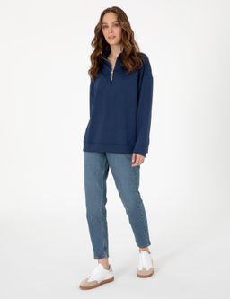 Lacivert Regular Fit Modal Kuma_ Sweatshirt - Pierre cardin фото 4