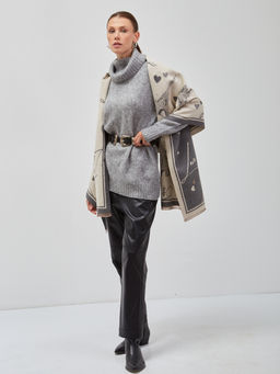 В составе шерсть и кашемир! теплый двусторонний палантин - Tantino фото 6