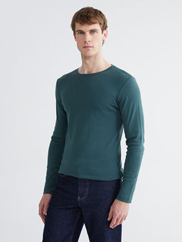 Bisiklet Yaka Uzun Kollu Erkek Ti??rt