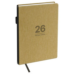 Ежедневник BG 2026г. А5 176л. "Fillsta. Warm beige" (DdA5_09612) бежевый, тв.переплет, кожзам