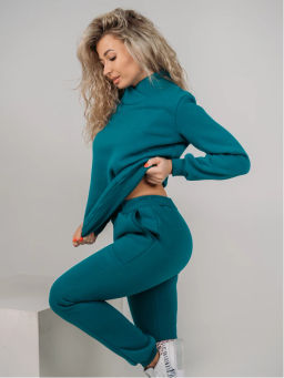 Костюм Токио изумруд (брюки) (футер)