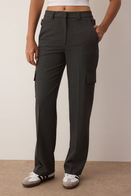 Gri Havuc Kal?p Kargo Cepli Kumas Pantolon TWOAW26PL00037 - Trendyolmilla фото 3