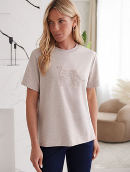 Футболка из премиального хлопка с авторским принтом - Vilatte фото 2