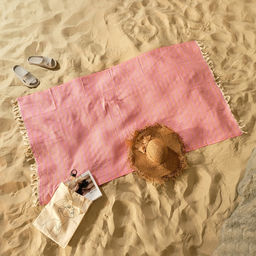 Пештемаль Полосы 100х180 см, розовый - Lovelife фото 6