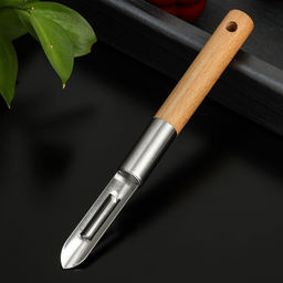 Овощечистка вертикальная Доляна «Валдай», нержавеющая сталь, цвет коричневый