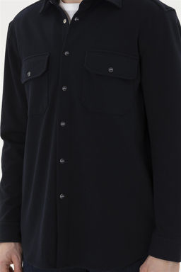 Мужская темно-синяя рубашка с длинным рукавом - U.s. polo assn фото 6