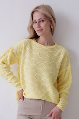 Джемпер удлиненный лимонный с шерстью альпака - Martichelli фото 19