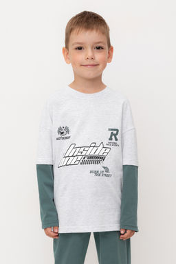 КР 302713/св.серый меланж к546 лонгслив