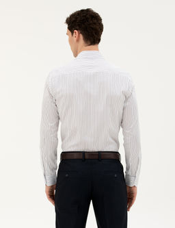 Lacivert Slim Fit Uzun Kollu G_mlek