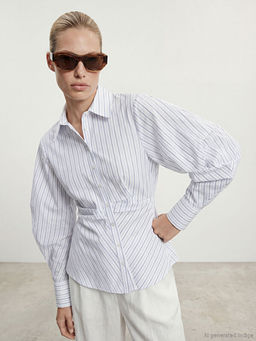 ?izgili Balon Kollu B?zg?l? Kad?n G?mlek