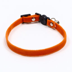 Ошейник кошачий мягкий с бубенчиком, 30 х 1 см, текстиль, оранжевый - Пижон фото 2