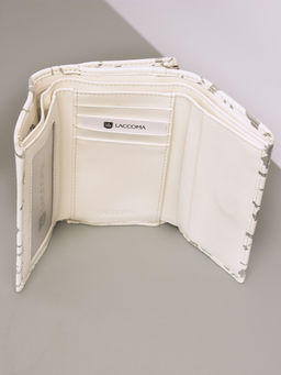 LACCOMA кошелек LA-2072-белый-серебристый натуральная кожа  фото 4