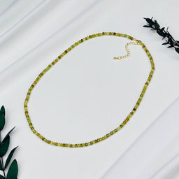 Колье из Гроссуляра (Гранат зеленый) 45 см +